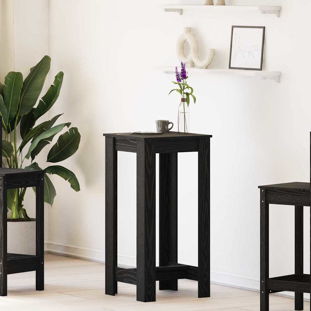 Barbord 51 x 50 x 103.5 cm Konstrueret træ Sort eg Rektangulær