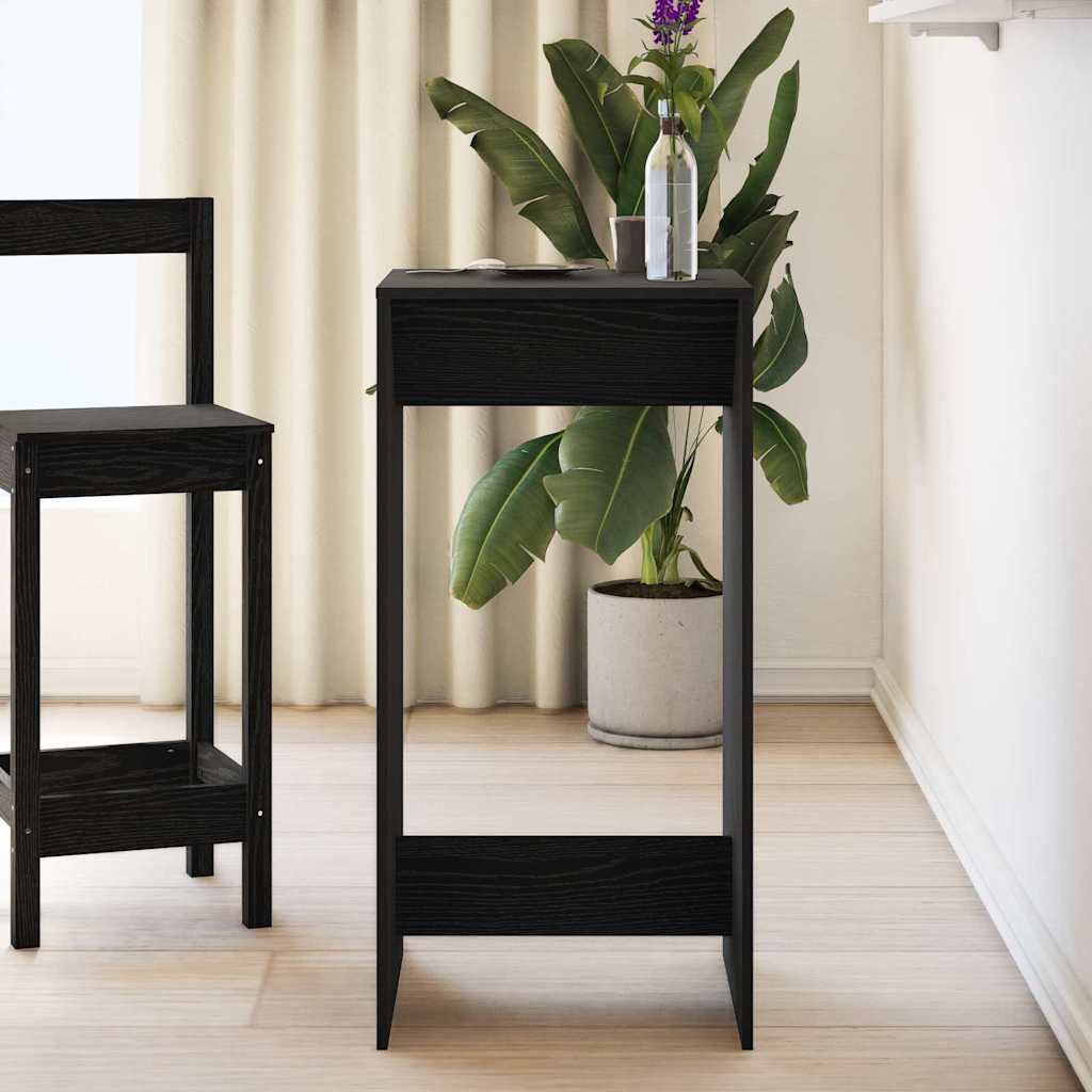 Barbord 51 x 50 x 103,5 cm Konstrueret træ Sort eg Rektangulær