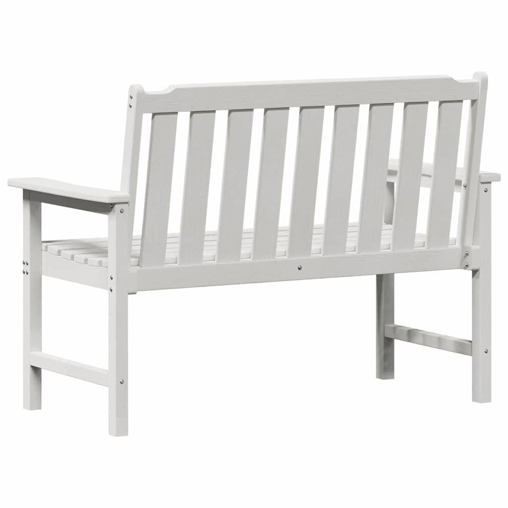 Havebænk Hvid 120 x 59 x 88 cm HDPE