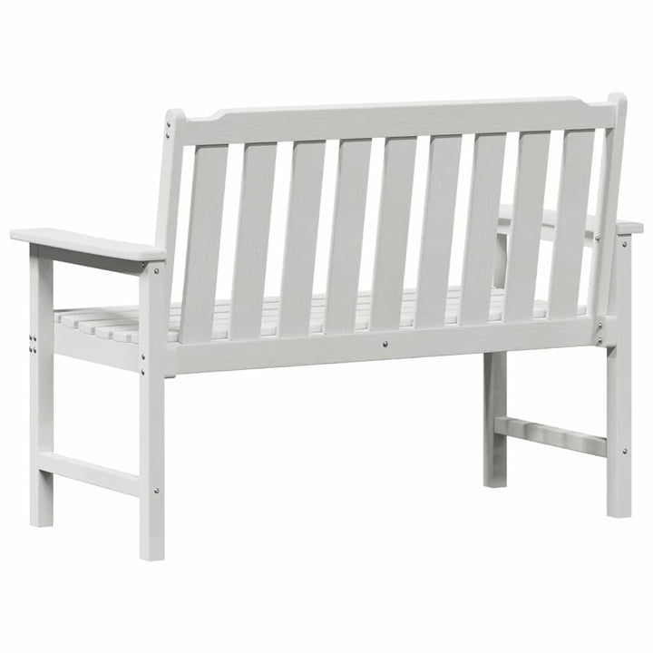 Havebænk Hvid 120 x 59 x 88 cm HDPE
