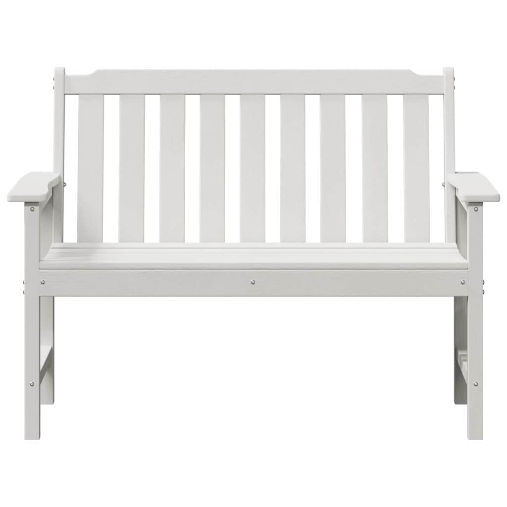 Havebænk Hvid 120 x 59 x 88 cm HDPE