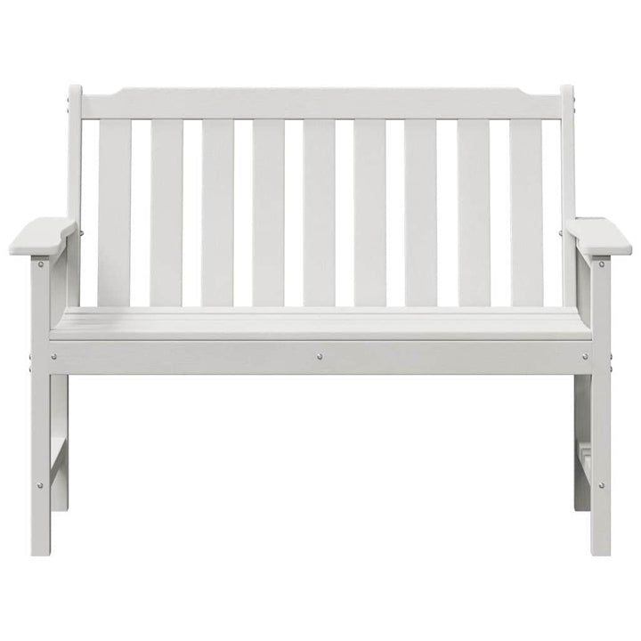 Havebænk Hvid 120 x 59 x 88 cm HDPE