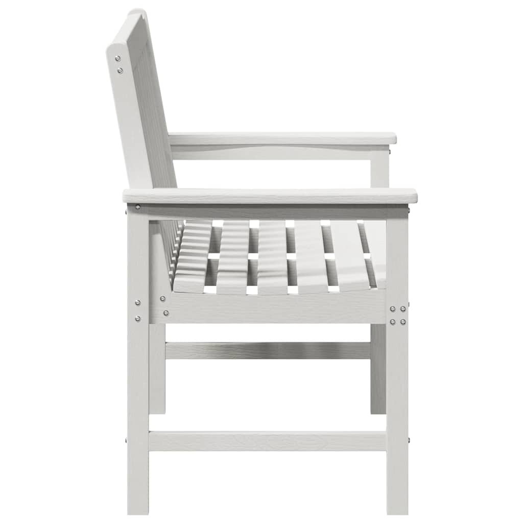Havebænk Hvid 120 x 59 x 88 cm HDPE