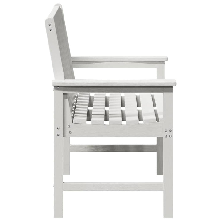 Havebænk Hvid 120 x 59 x 88 cm HDPE