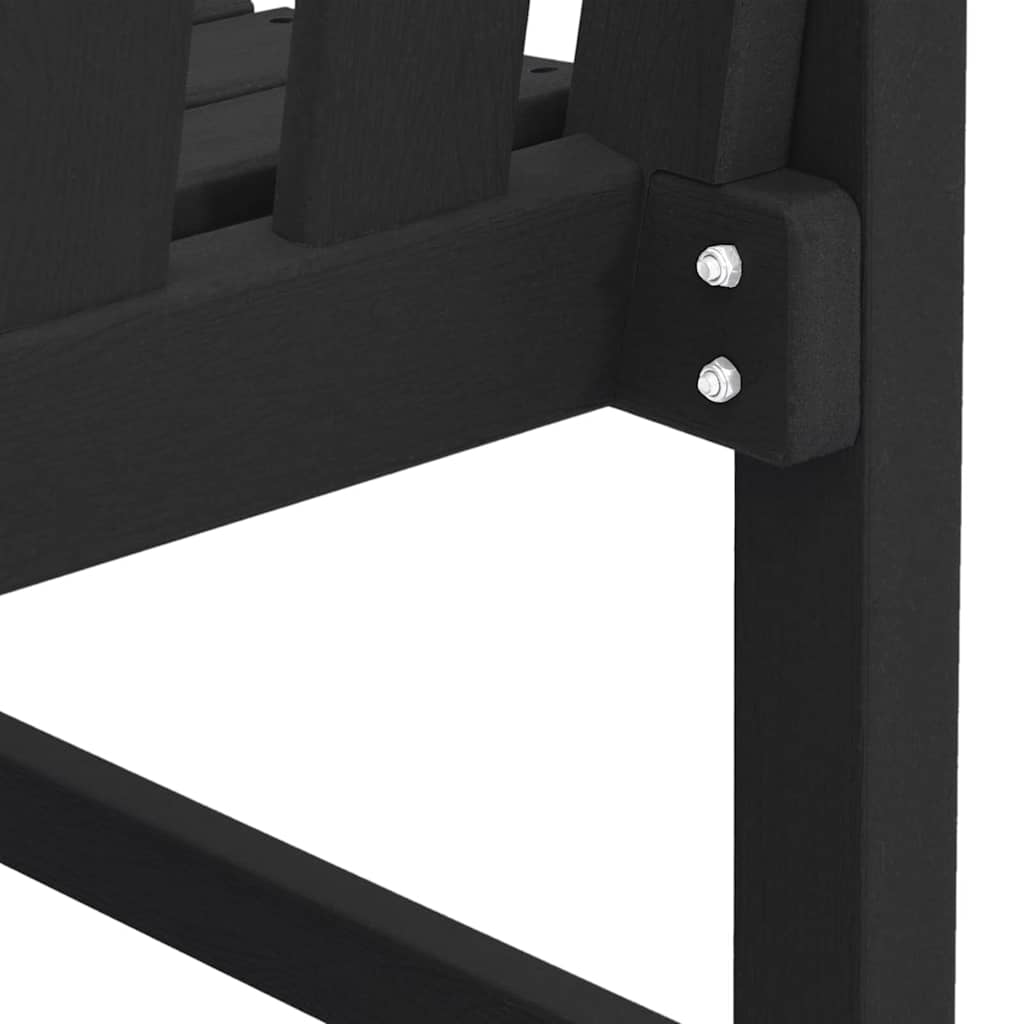 Havebænk Sort 120 x 59 x 88 cm HDPE