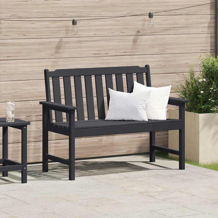 Havebænk Sort 120 x 59 x 88 cm HDPE
