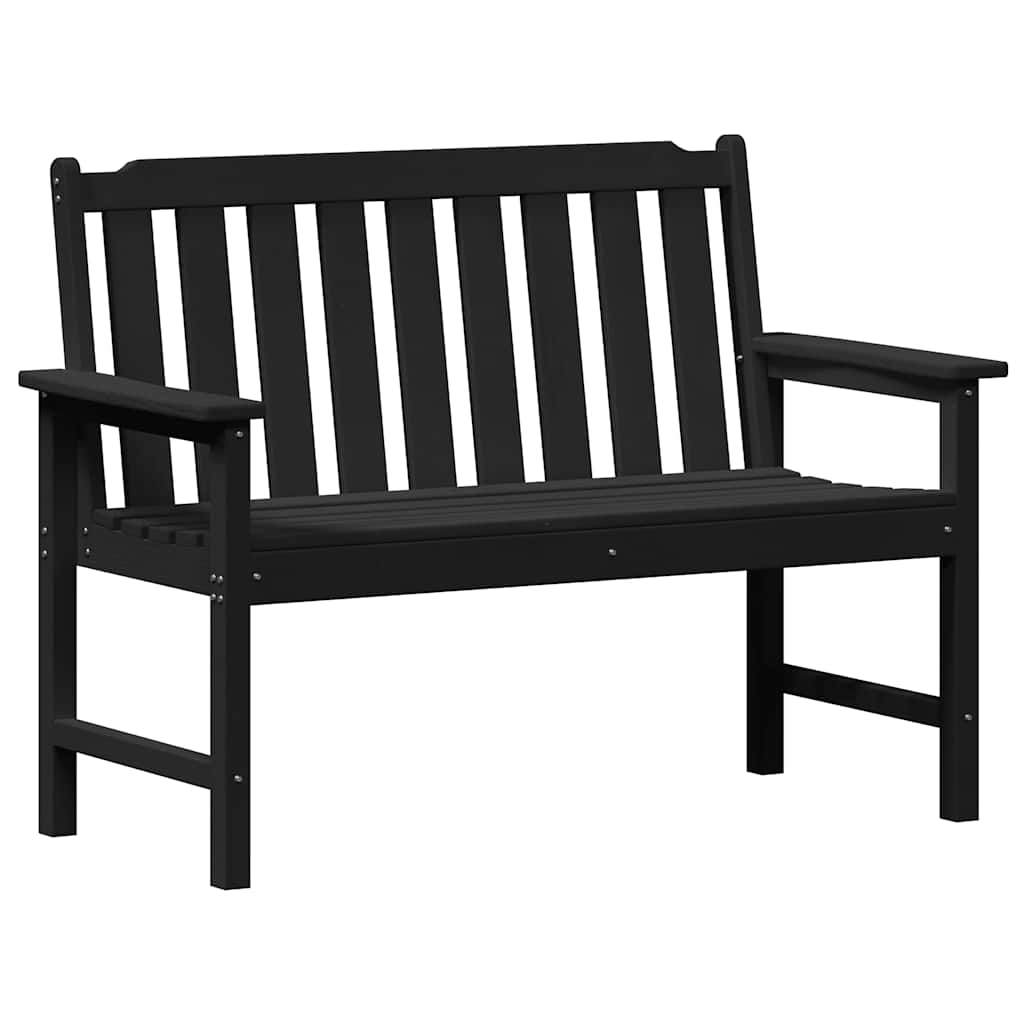 Havebænk Sort 120 x 59 x 88 cm HDPE