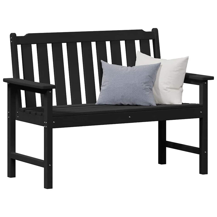 Havebænk Sort 120 x 59 x 88 cm HDPE
