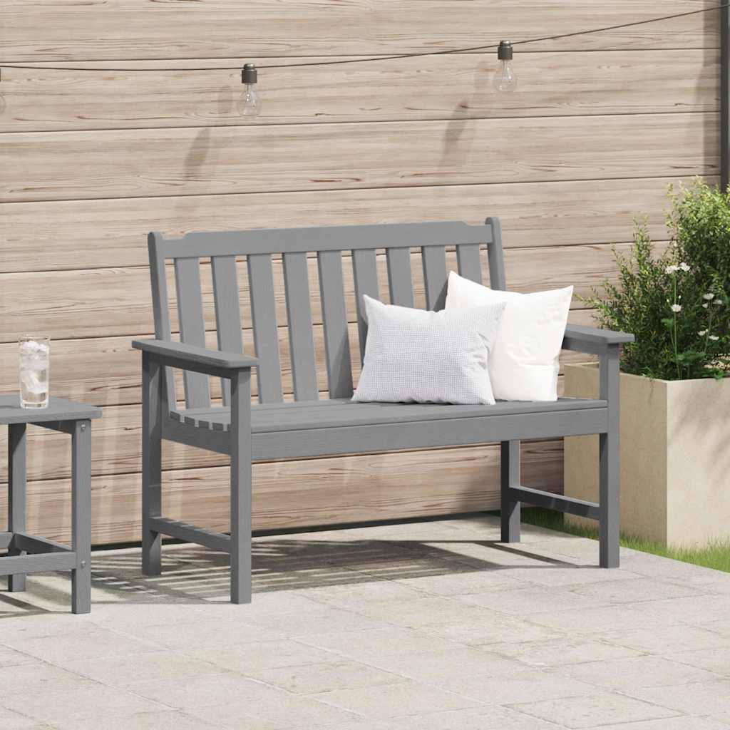 Havebænk Lysegrå 120 x 59 x 88 cm HDPE