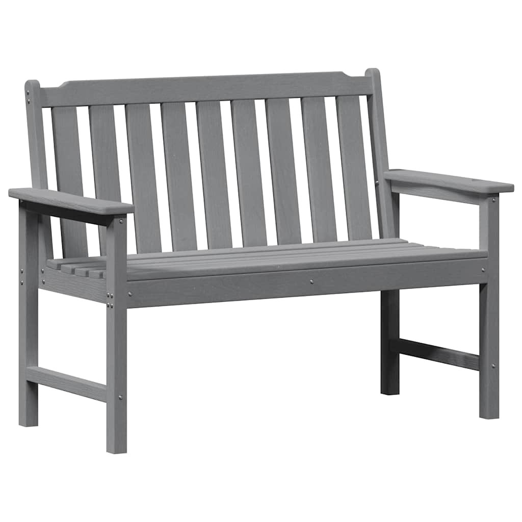 Havebænk Lysegrå 120 x 59 x 88 cm HDPE