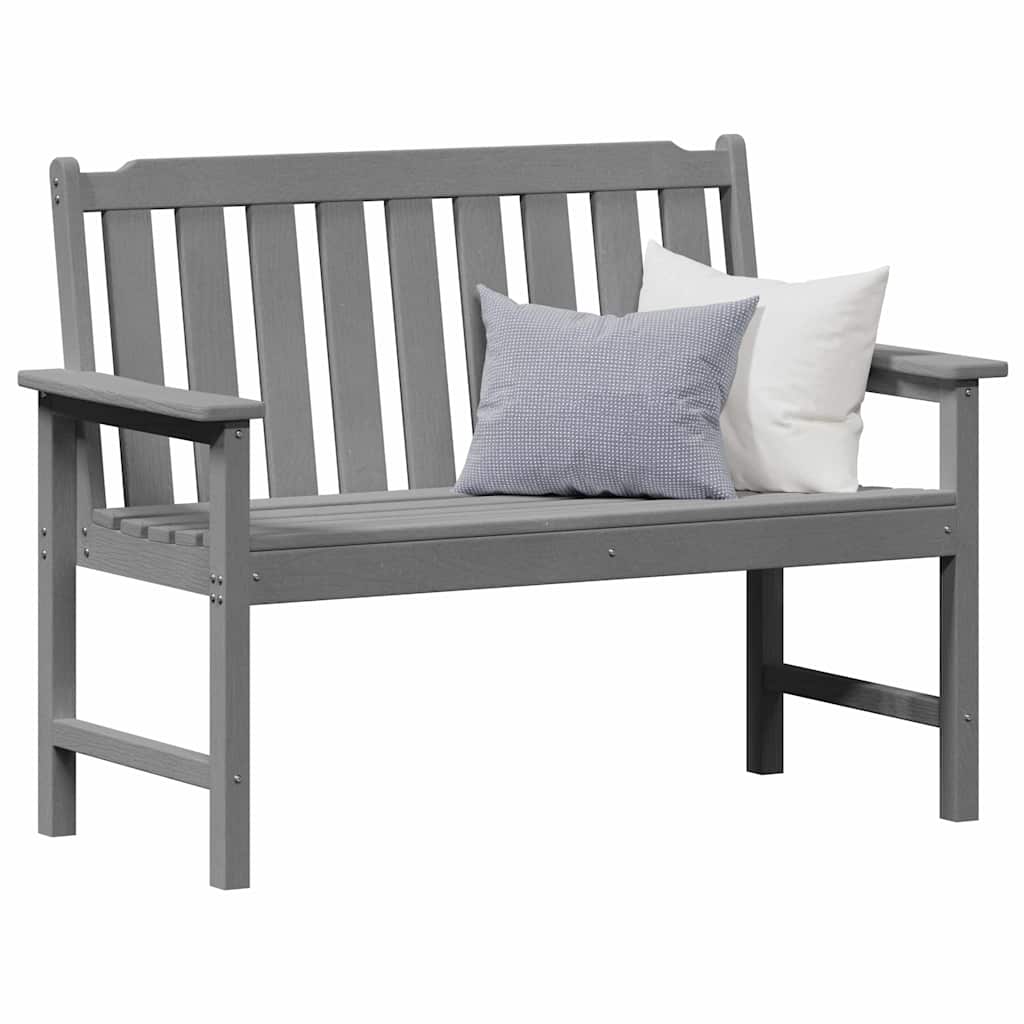 Havebænk Lysegrå 120 x 59 x 88 cm HDPE