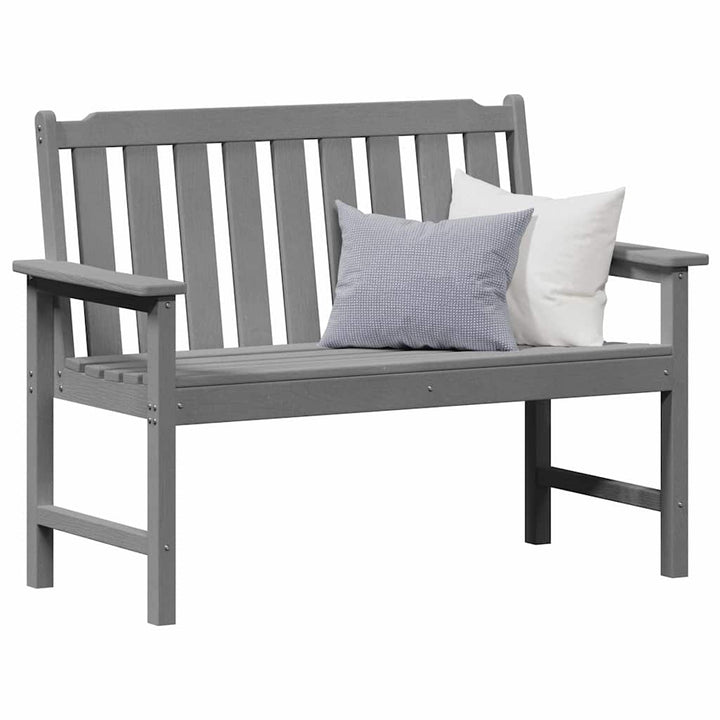 Havebænk Lysegrå 120 x 59 x 88 cm HDPE