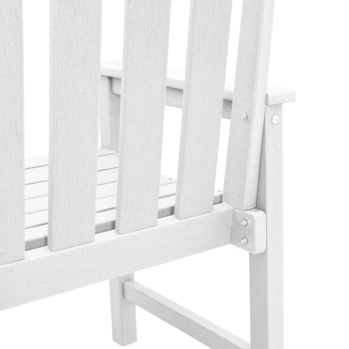 Havemøbel spise stol 2 pcs Hvid 65,5 x 59 x 88 cm HDPE