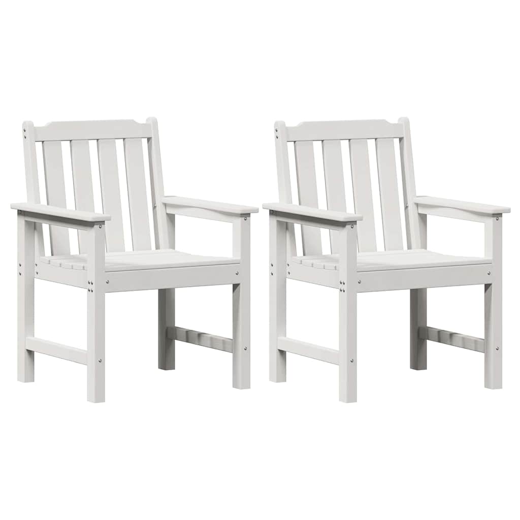Havemøbel spise stol 2 pcs Hvid 65,5 x 59 x 88 cm HDPE