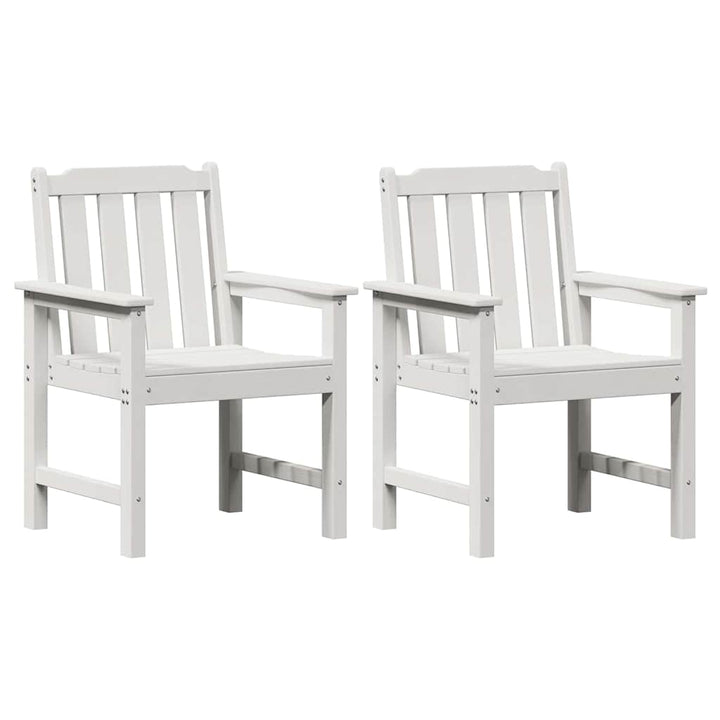 Havemøbel spise stol 2 pcs Hvid 65,5 x 59 x 88 cm HDPE