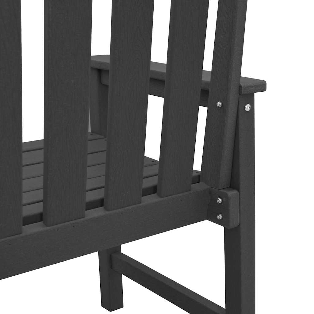 Havemøbel spise stol 2 pcs Sort 65,5 x 59 x 88 cm HDPE