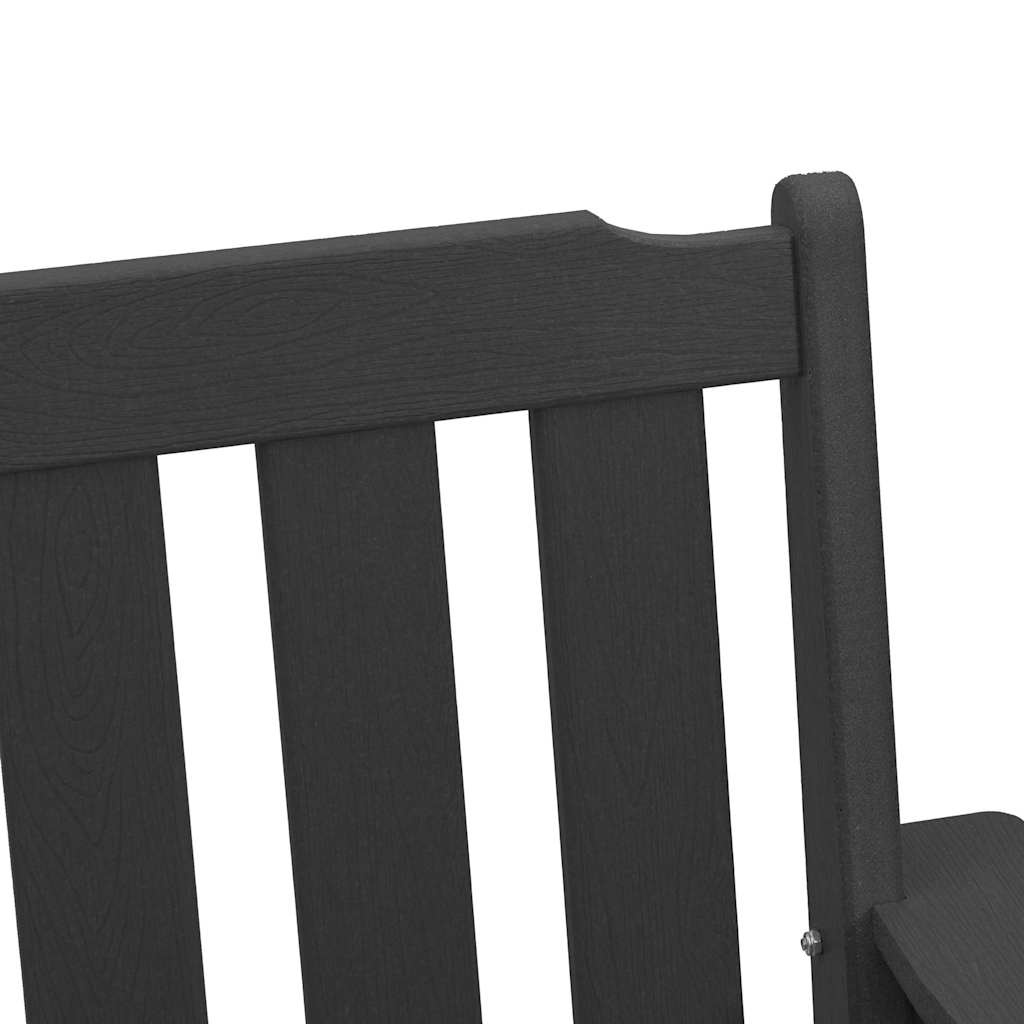 Havemøbel spise stol 2 pcs Sort 65,5 x 59 x 88 cm HDPE
