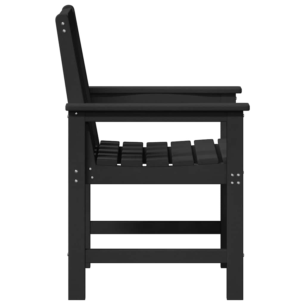 Havemøbel spise stol 2 pcs Sort 65,5 x 59 x 88 cm HDPE