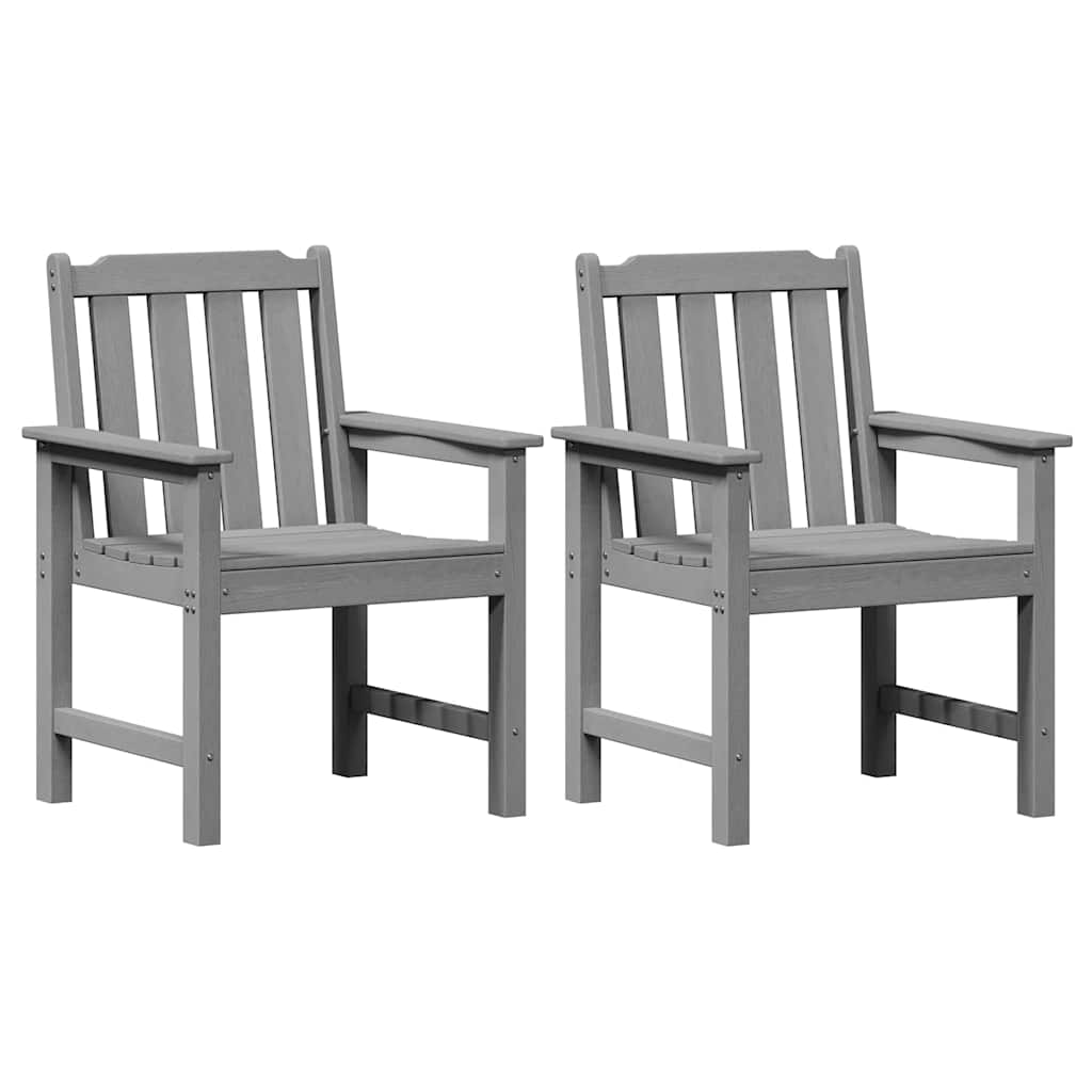Havemøbel spise stol 2 pcs Lysegrå 65,5 x 59 x 88 cm HDPE