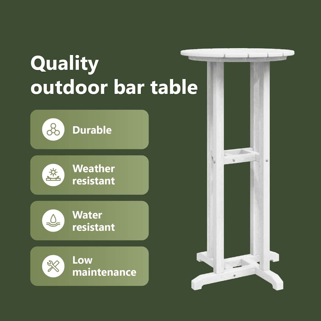 Barbord Hvid 55 x 55 x 107 cm Polyethylen