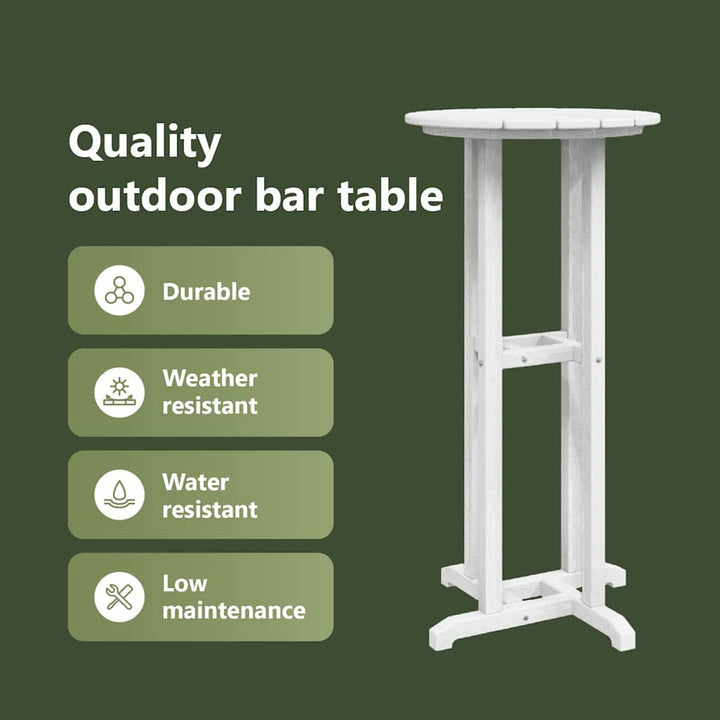 Barbord Hvid 55 x 55 x 107 cm Polyethylen
