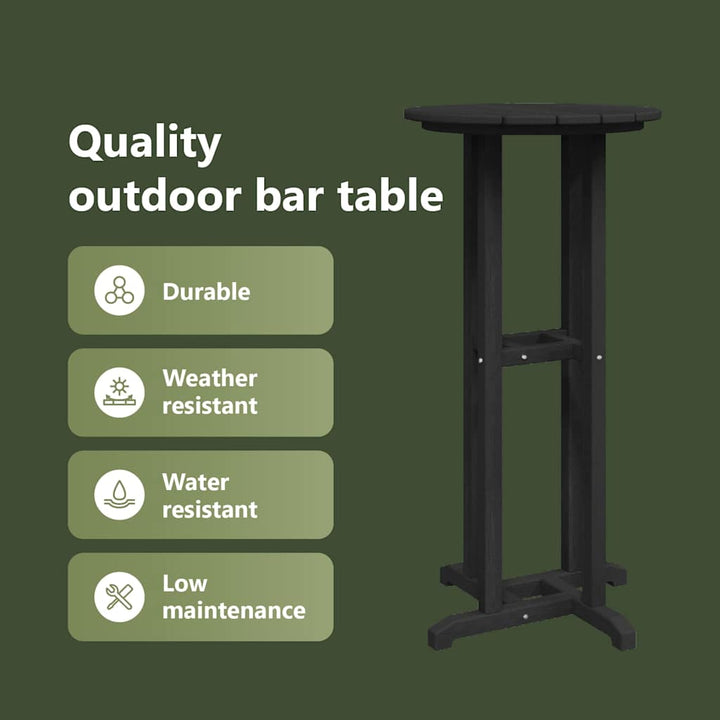 Barbord Sort 55 x 55 x 107 cm Polyethylen