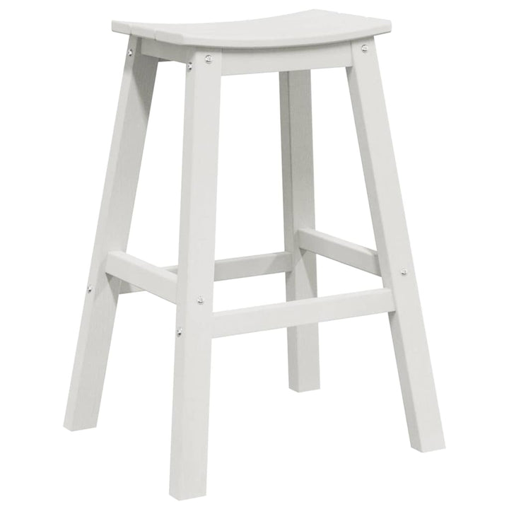 Barbænk 2 pcs Hvid 52 x 43 x 73,5 cm HDPE