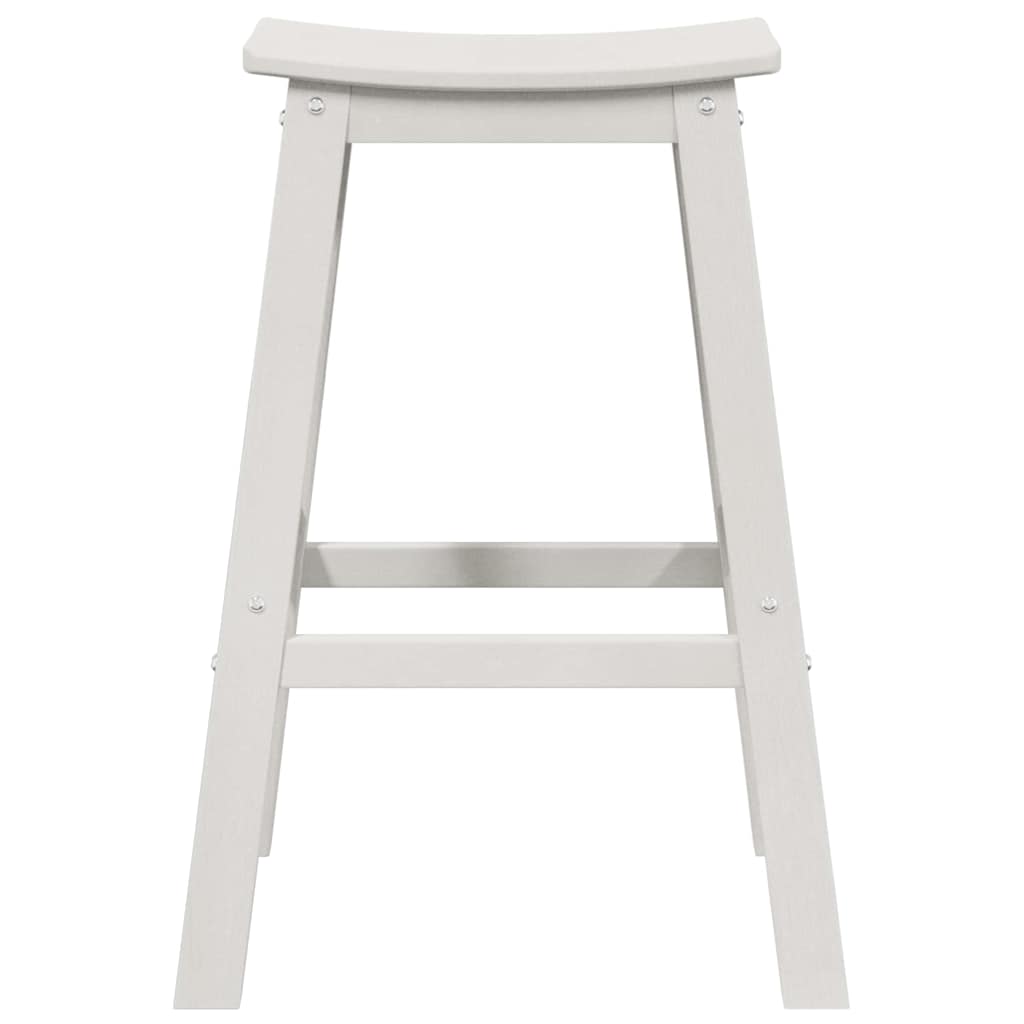 Barbænk 2 pcs Hvid 52 x 43 x 73,5 cm HDPE
