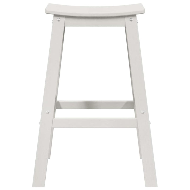 Barbænk 2 pcs Hvid 52 x 43 x 73,5 cm HDPE