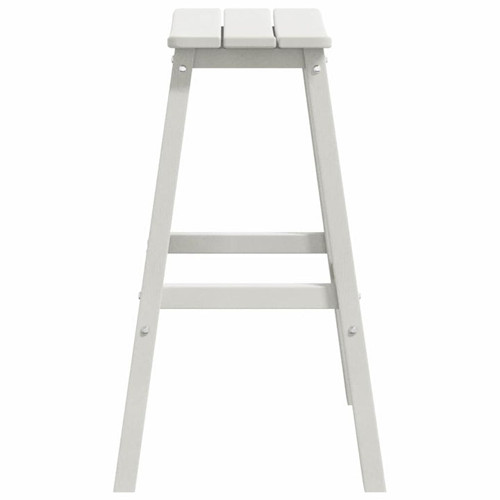 Barbænk 2 pcs Hvid 52 x 43 x 73,5 cm HDPE
