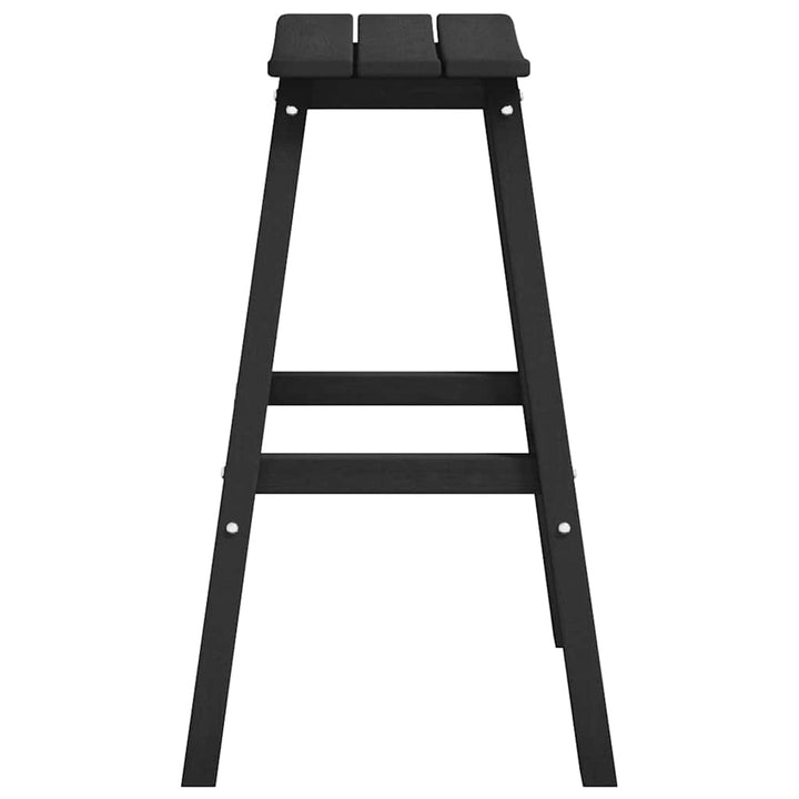Barbænk 2 pcs Sort 52 x 43 x 73,5 cm HDPE