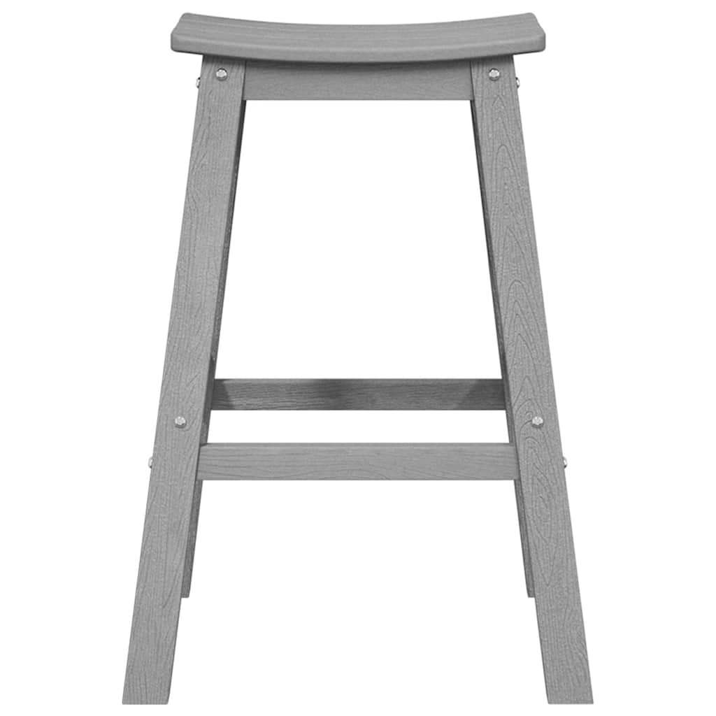 Barbænk 2 pcs Lysegrå 52 x 43 x 73,5 cm HDPE