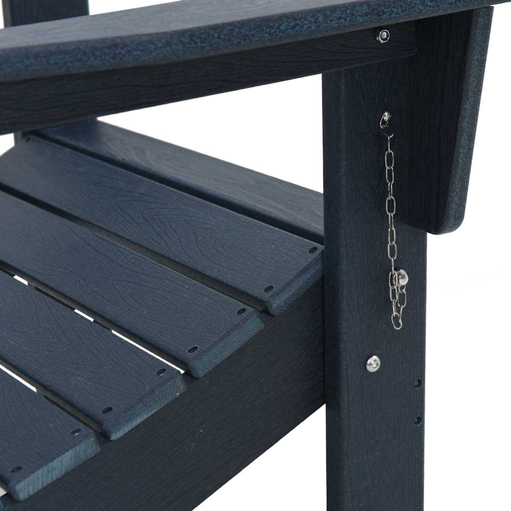 Foldbar Adirondack Stol Mørkeblå 80,5 x 74,5 x 92 cm HDPE