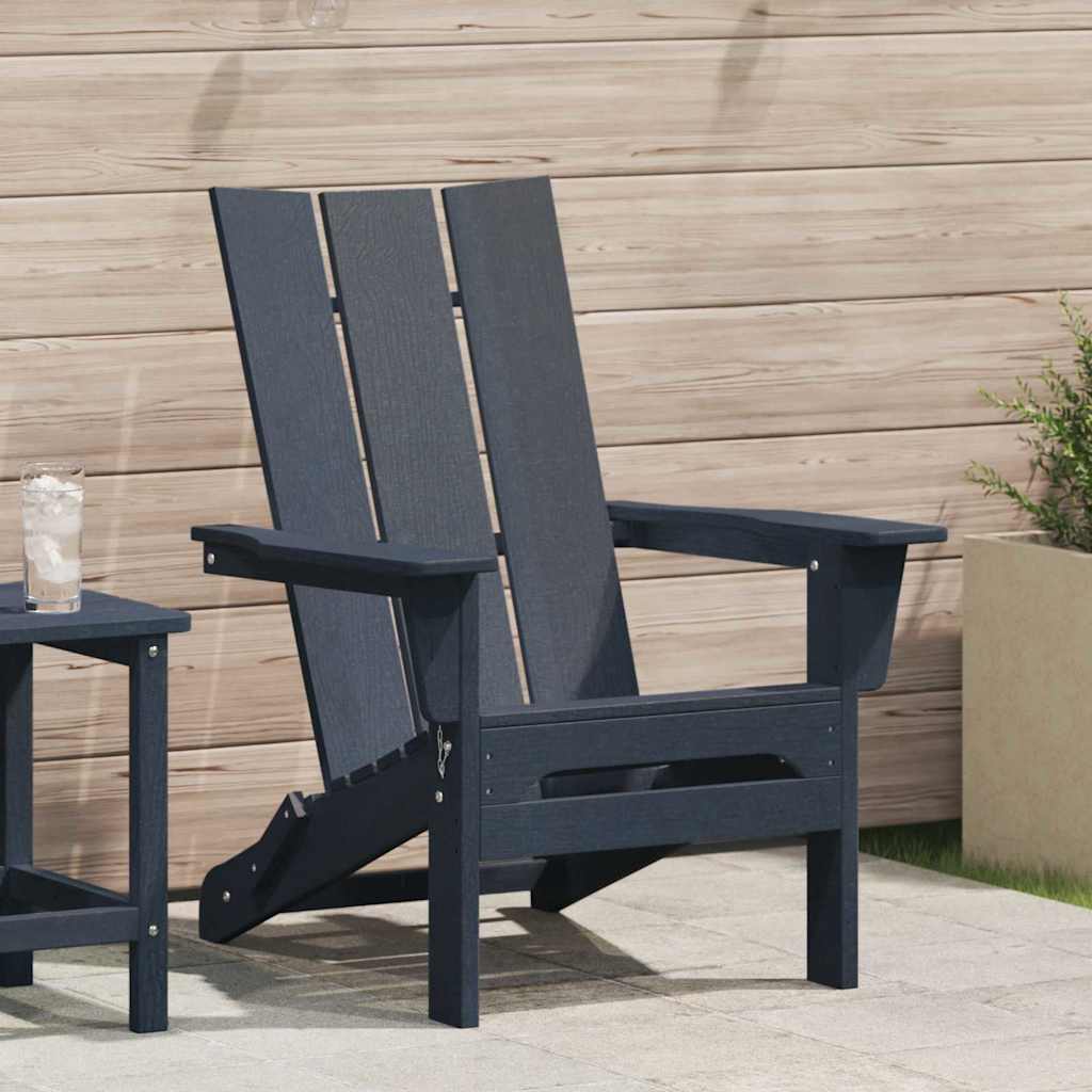 Foldbar Adirondack Stol Mørkeblå 80,5 x 74,5 x 92 cm HDPE