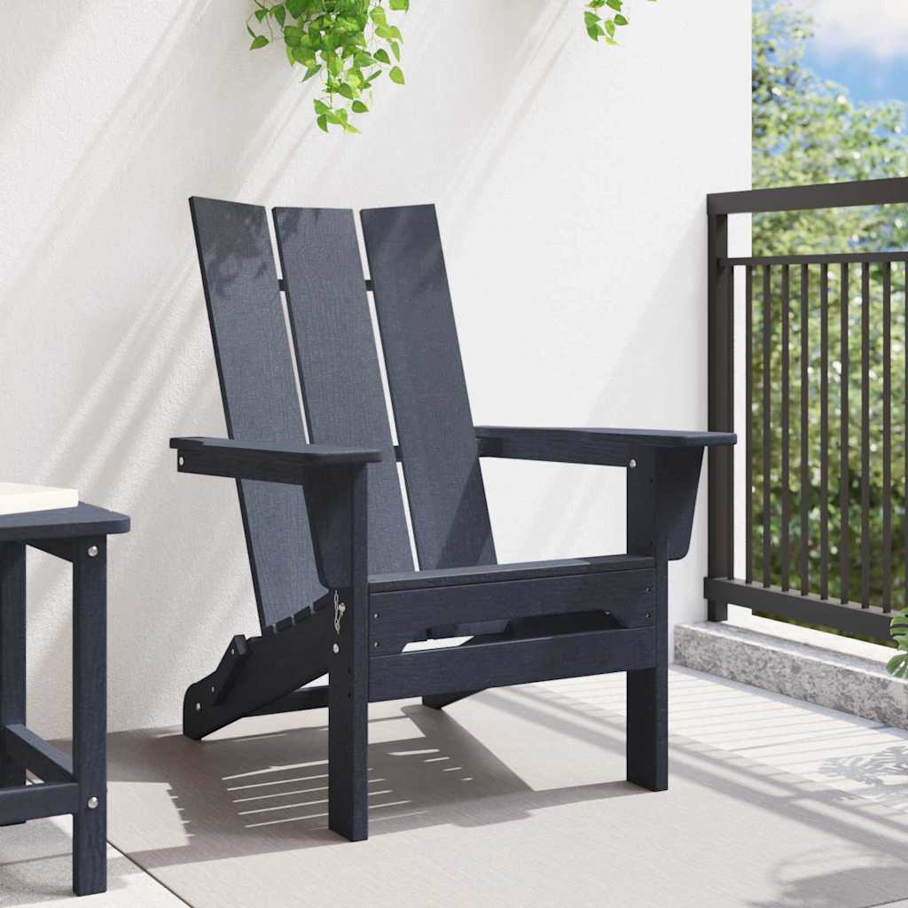 Foldbar Adirondack Stol Mørkeblå 80,5 x 74,5 x 92 cm HDPE