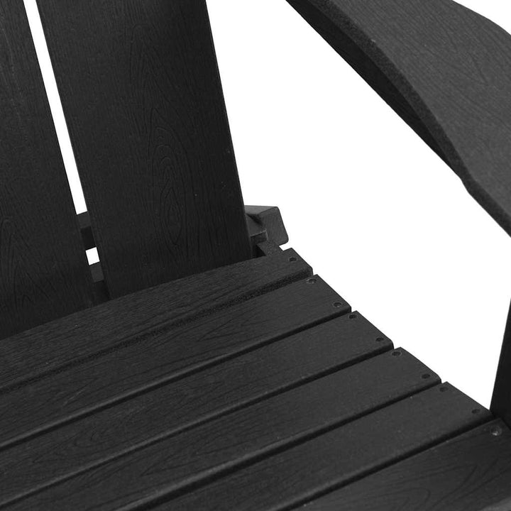 Foldbar Adirondack Stol Sort 80,5 x 74,5 x 92 cm HDPE