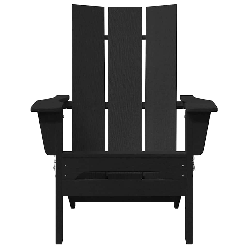 Foldbar Adirondack Stol Sort 80,5 x 74,5 x 92 cm HDPE