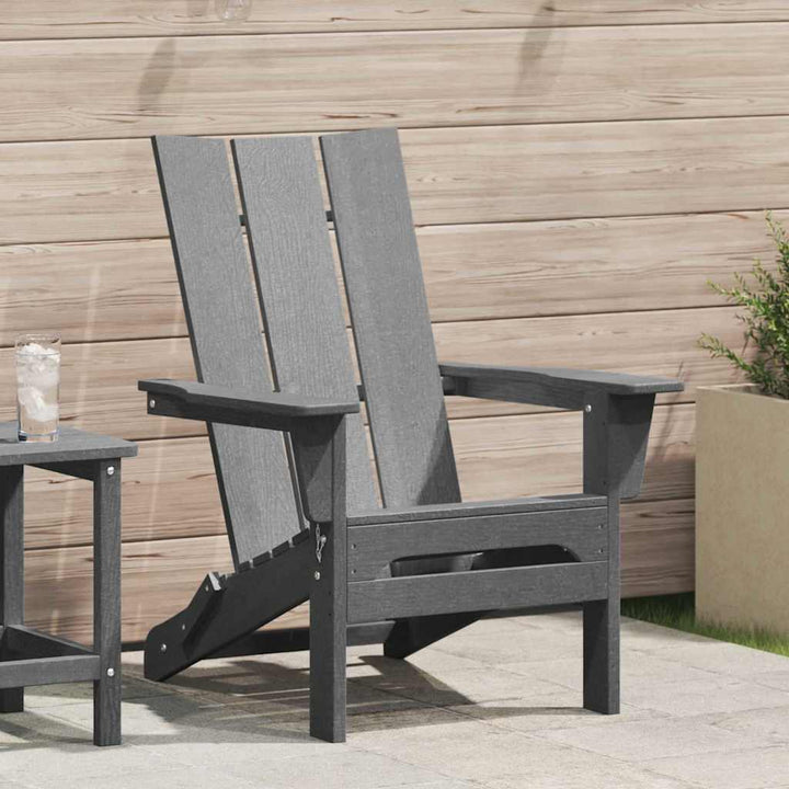 Foldbar Adirondack Stol Lysegrå 80,5 x 74,5 x 92 cm HDPE