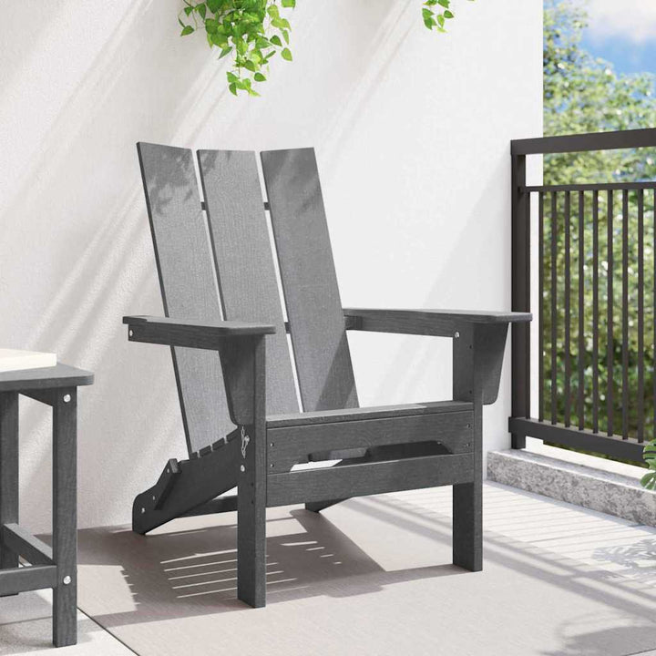 Foldbar Adirondack Stol Lysegrå 80,5 x 74,5 x 92 cm HDPE