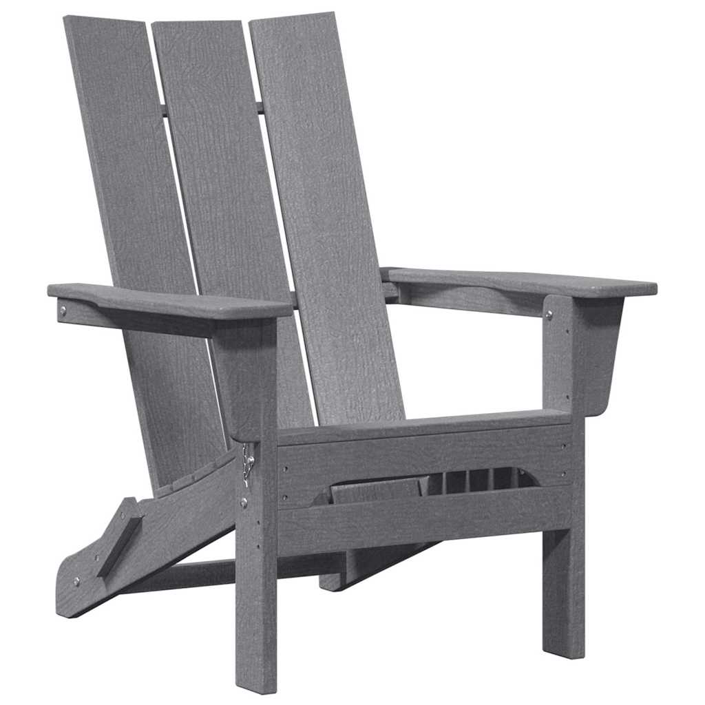 Foldbar Adirondack Stol Lysegrå 80,5 x 74,5 x 92 cm HDPE