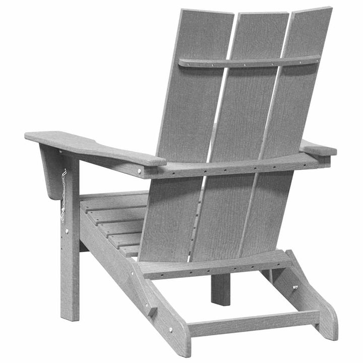 Foldbar Adirondack Stol Lysegrå 80,5 x 74,5 x 92 cm HDPE
