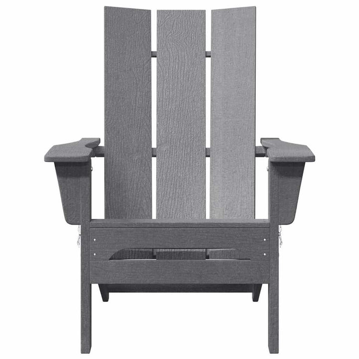 Foldbar Adirondack Stol Lysegrå 80,5 x 74,5 x 92 cm HDPE