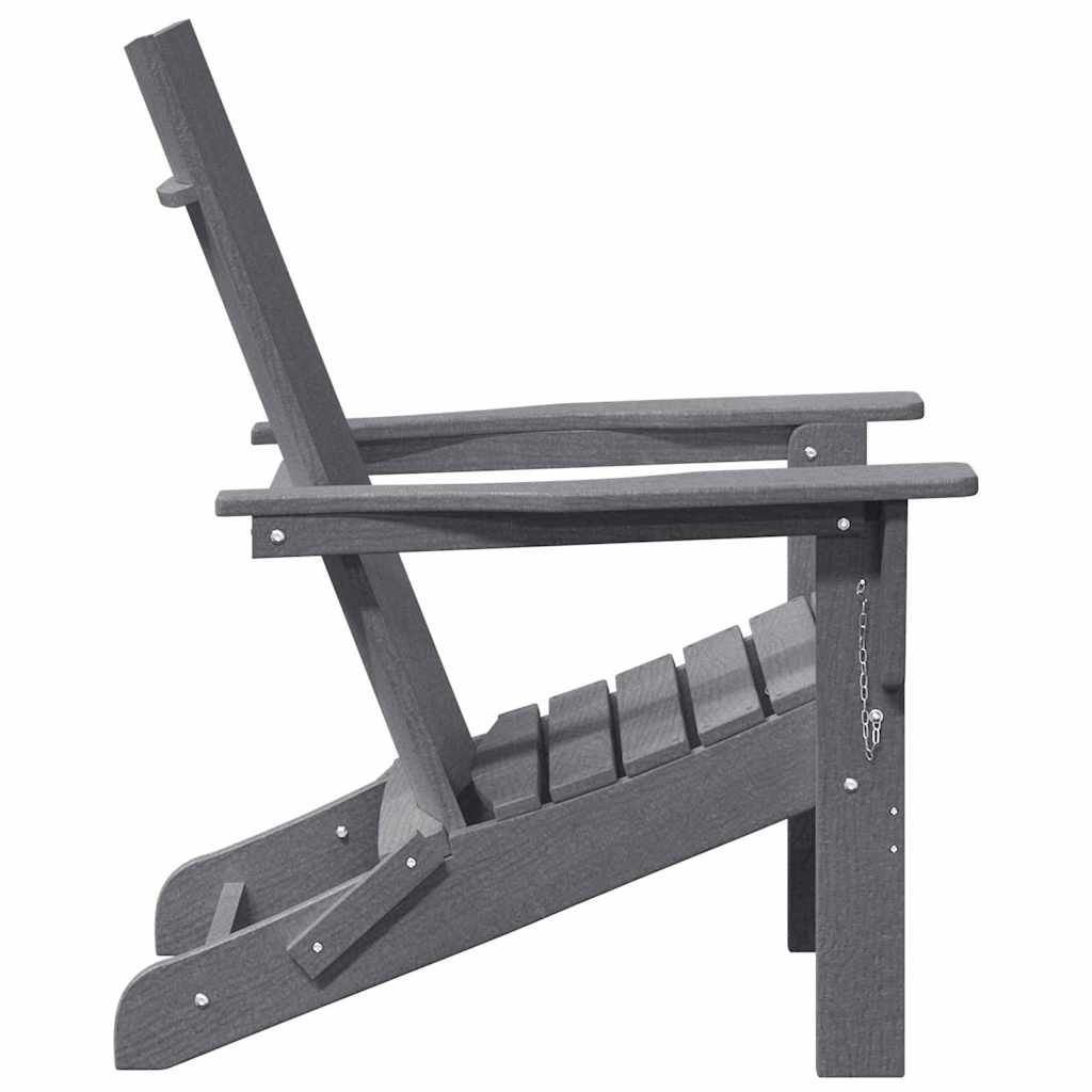Foldbar Adirondack Stol Lysegrå 80,5 x 74,5 x 92 cm HDPE