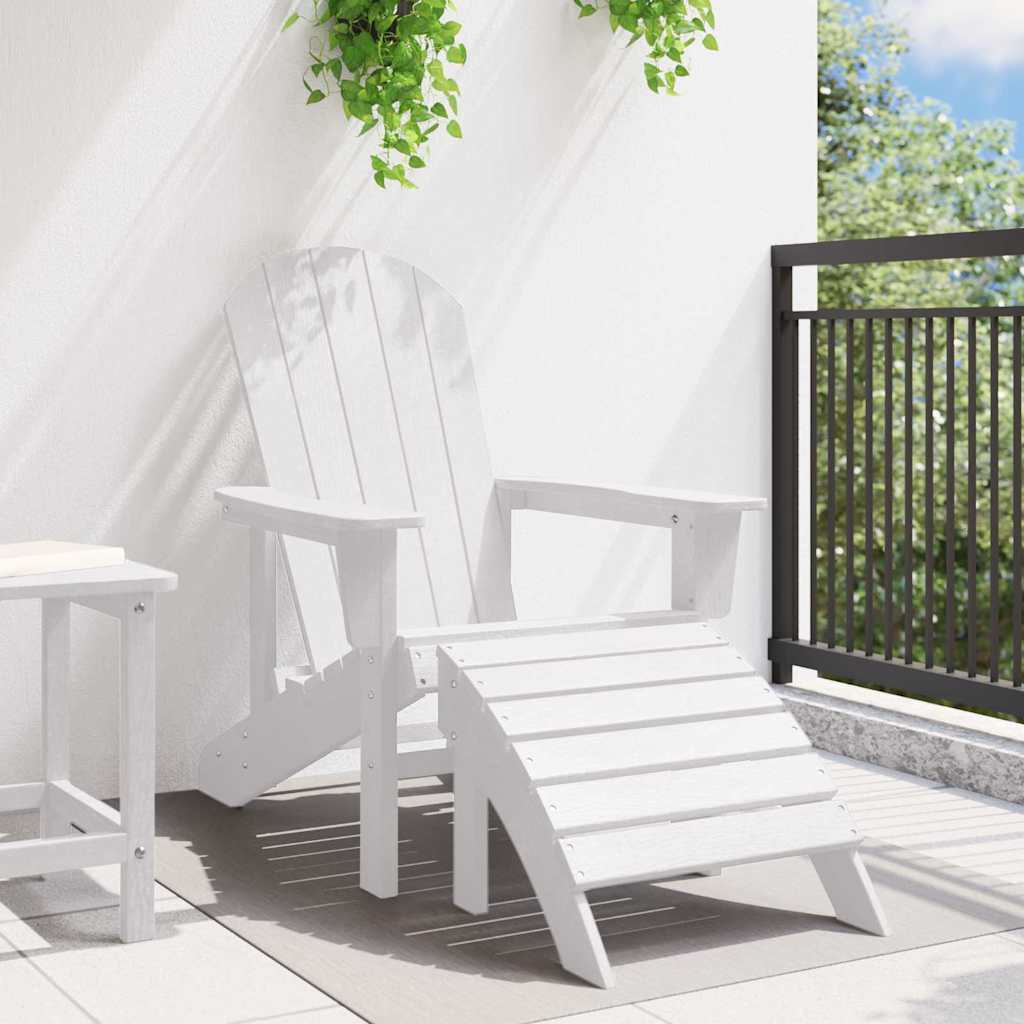 Adirondack-stol Hvid 82 x 74 x 92 cm HDPE