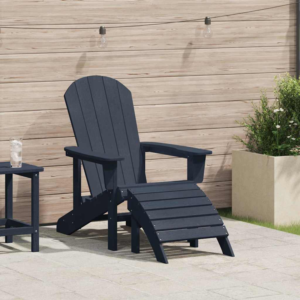 Adirondack-stol Mørkeblå 82 x 74 x 92 cm HDPE