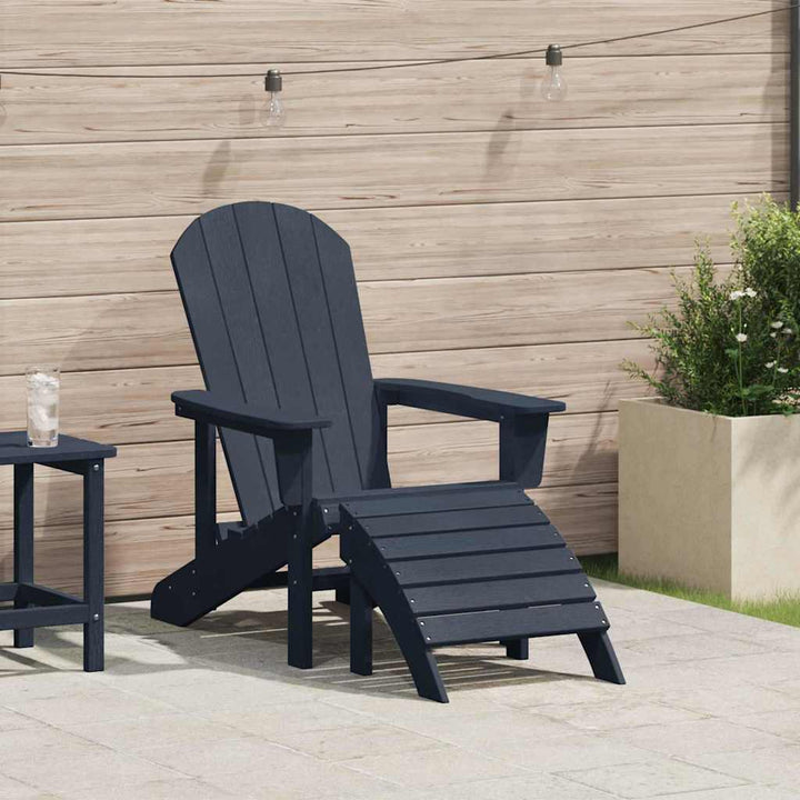 Adirondack-stol Mørkeblå 82 x 74 x 92 cm HDPE