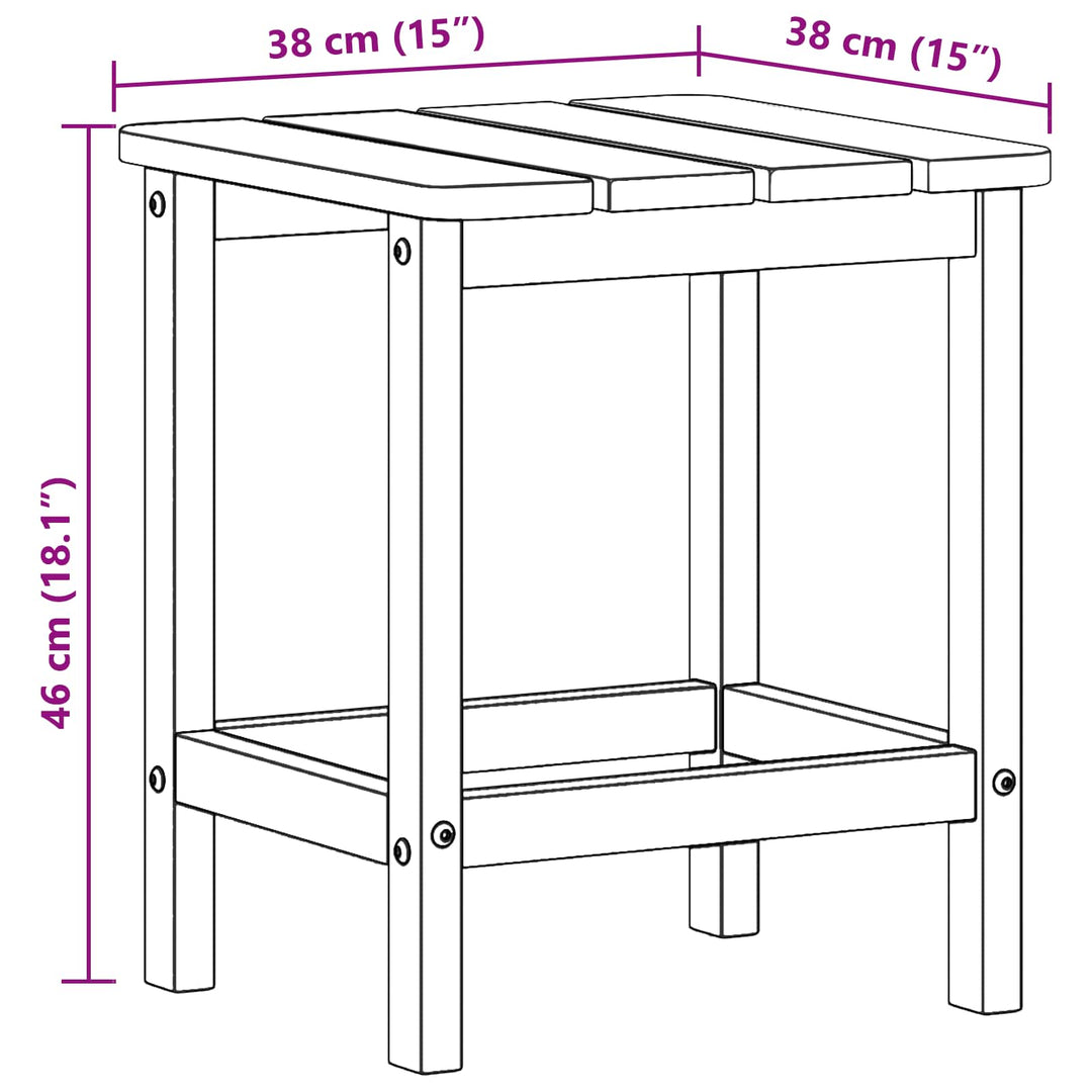 Sidebord Hvid 38 x 38 x 46 cm Polyethylen