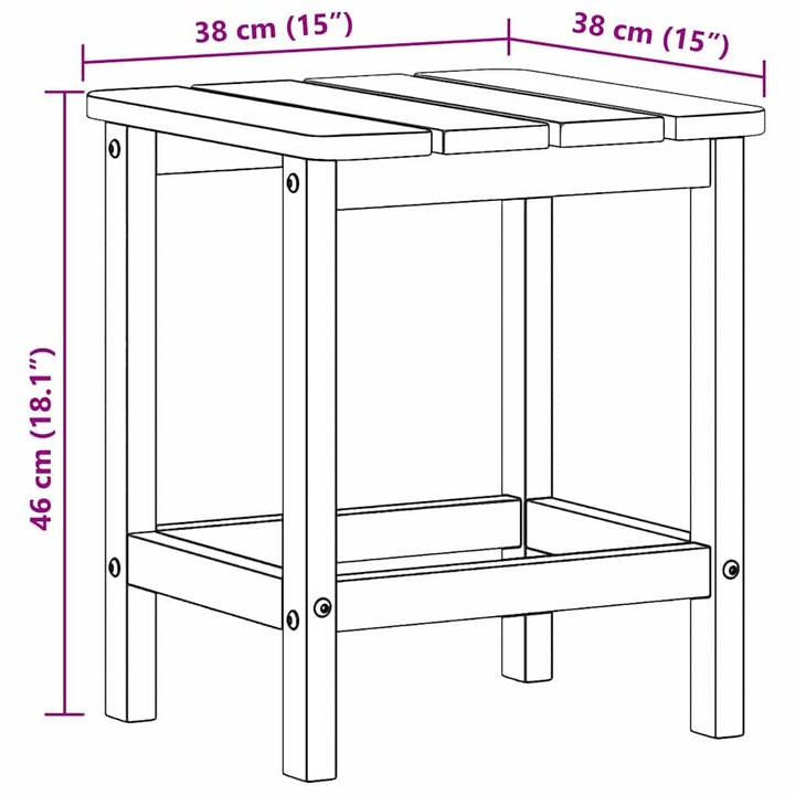 Sidebord Sort 38 x 38 x 46 cm Polyethylen
