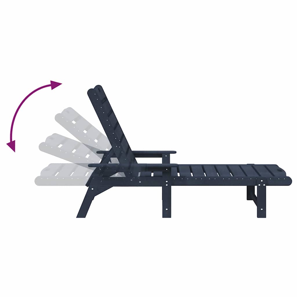 Solstol Mørkeblå HDPE