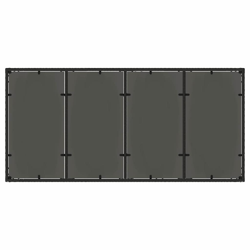 Have Spisebordssæt 7 pcs Sort polyrattan